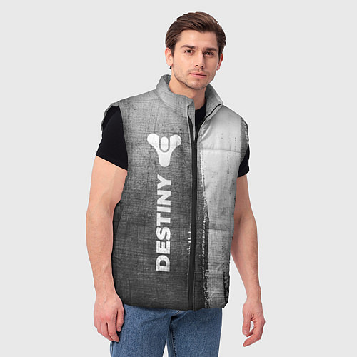 Мужской жилет Destiny - grey gradient по-вертикали / 3D-Черный – фото 3