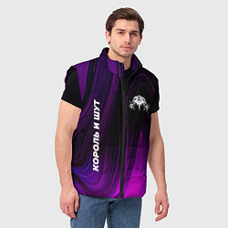 Мужской жилет Король и Шут violet plasma, цвет: 3D-черный — фото 2