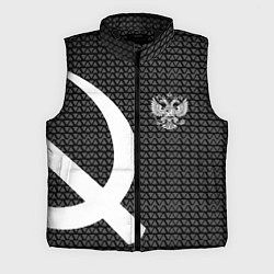 Мужской жилет Герб РФ паттерн стиль ссср, цвет: 3D-черный