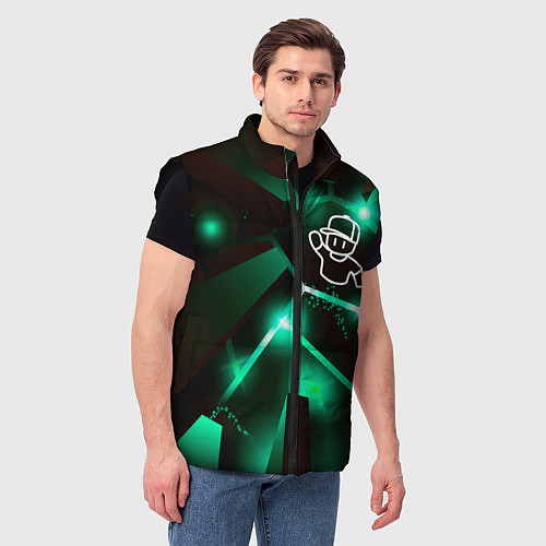 Мужской жилет Stumble Guys разлом плит / 3D-Черный – фото 3