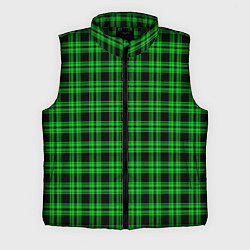 Мужской жилет Чёрно-зелёный клетчатый, цвет: 3D-черный