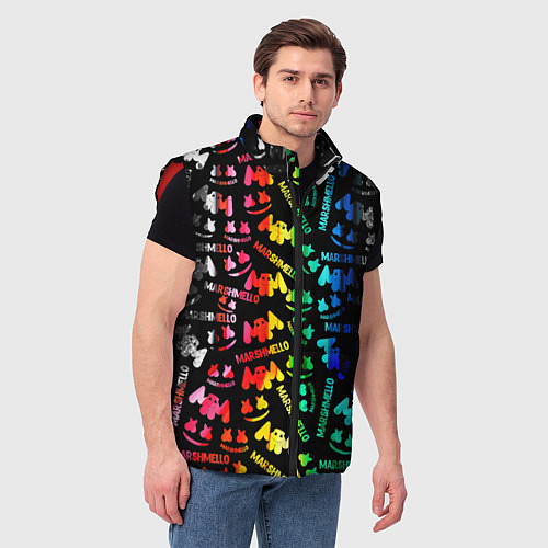 Мужской жилет Marshmello neon color / 3D-Красный – фото 3
