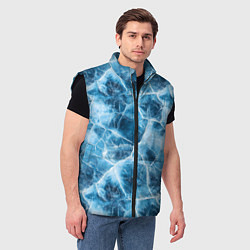 Мужской жилет Текстура льда, цвет: 3D-черный — фото 2