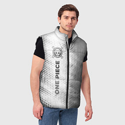 Мужской жилет One Piece - white gradient по-вертикали, цвет: 3D-черный — фото 2