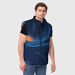 Мужской жилет Абстрактная иллюзия, цвет: 3D-светло-серый — фото 2