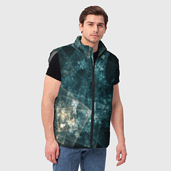 Мужской жилет Абстрактный космос геометрия, цвет: 3D-светло-серый — фото 2