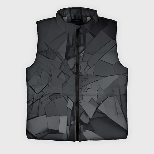 Мужской жилет Трещины / 3D-Светло-серый – фото 1