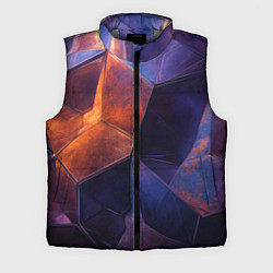 Мужской жилет Искаженная геометрия с эффектом потертостей, цвет: 3D-светло-серый