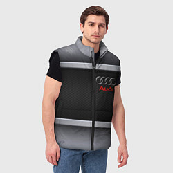 Мужской жилет Audi metal texture, цвет: 3D-черный — фото 2
