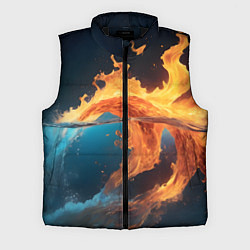 Мужской жилет Вода и огонь, цвет: 3D-черный