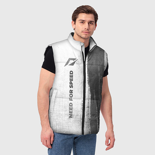 Мужской жилет Need for Speed - white gradient по-вертикали / 3D-Черный – фото 3