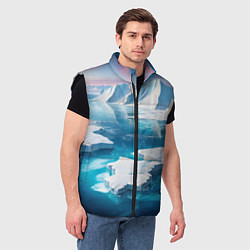 Мужской жилет Арктика льдины, цвет: 3D-черный — фото 2