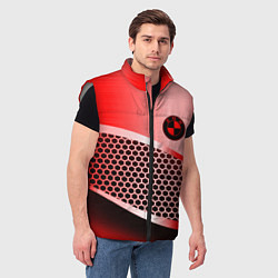 Мужской жилет BMW carbon texture, цвет: 3D-светло-серый — фото 2