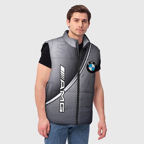 Мужской жилет BMW metalic auto metal / 3D-Черный – фото 3