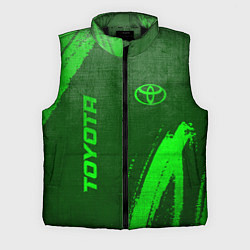 Мужской жилет Toyota - green gradient вертикально, цвет: 3D-черный