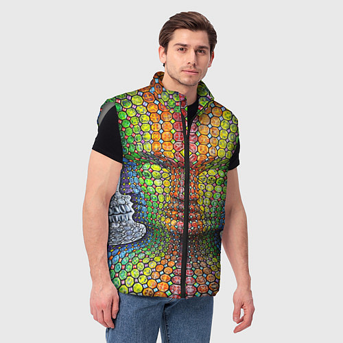 Мужской жилет Оптические стёкла / 3D-Светло-серый – фото 3