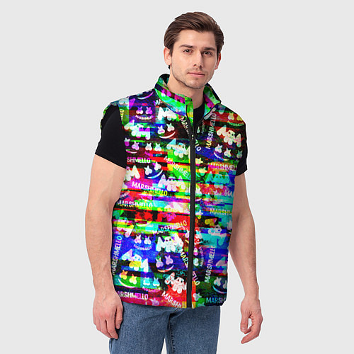 Мужской жилет Marshmello music краски / 3D-Черный – фото 3