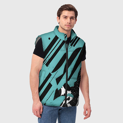 Мужской жилет Спорт динамика скорость / 3D-Светло-серый – фото 3