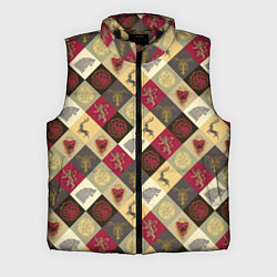 Мужской жилет Лого домов Игра престолов паттерн, цвет: 3D-черный