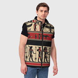 Мужской жилет Египетский орнамент, цвет: 3D-черный — фото 2