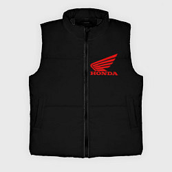 Мужской жилет Honda red logo auto steel, цвет: 3D-черный