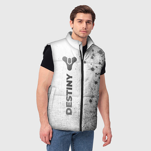 Мужской жилет Destiny - white gradient по-вертикали / 3D-Черный – фото 3