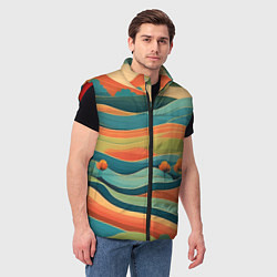 Мужской жилет Поля луга, цвет: 3D-красный — фото 2