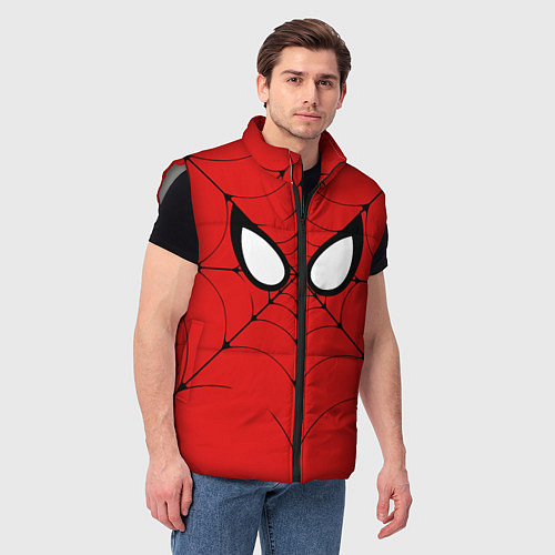 Мужской жилет Человек-паук глаза / 3D-Светло-серый – фото 3