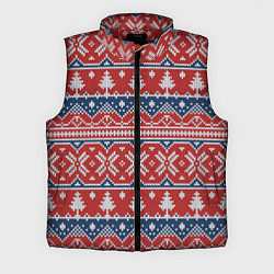 Мужской жилет New year pattern, цвет: 3D-красный
