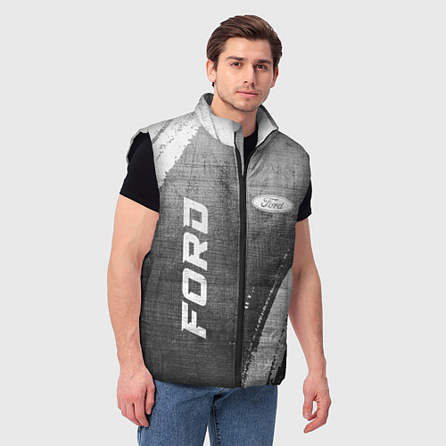 Мужской жилет Ford - grey gradient вертикально / 3D-Черный – фото 3
