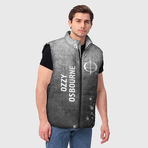 Мужской жилет Ozzy Osbourne - grey gradient вертикально / 3D-Черный – фото 3
