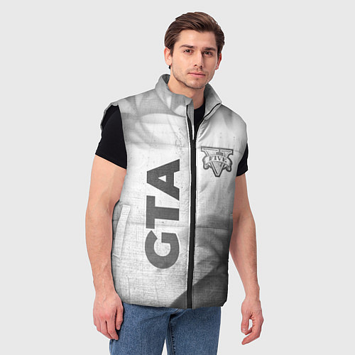Мужской жилет GTA - white gradient вертикально / 3D-Черный – фото 3