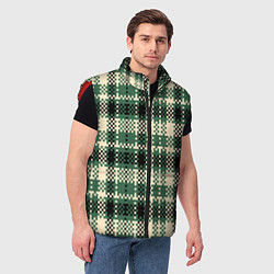 Мужской жилет Полосатый пиксель, цвет: 3D-красный — фото 2