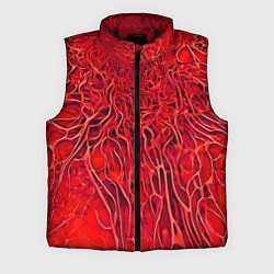 Мужской жилет Красный симбионт абстракция, цвет: 3D-черный