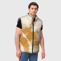 Мужской жилет Коричневый тай дай, цвет: 3D-светло-серый — фото 2