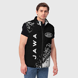 Мужской жилет Jawa - следы от шин, цвет: 3D-черный — фото 2
