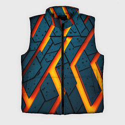 Мужской жилет Металлическая броня и оранжевое свечение, цвет: 3D-черный