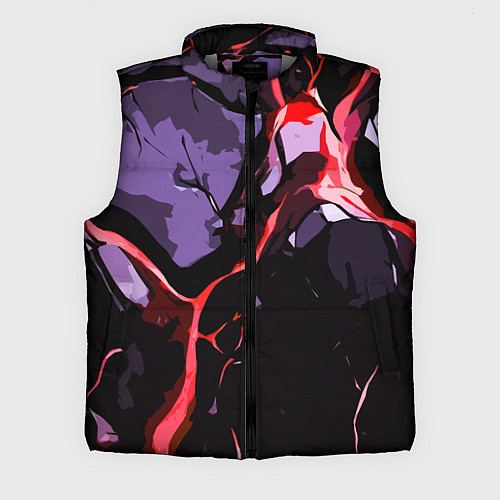 Мужской жилет Красный разлом в камне / 3D-Светло-серый – фото 1