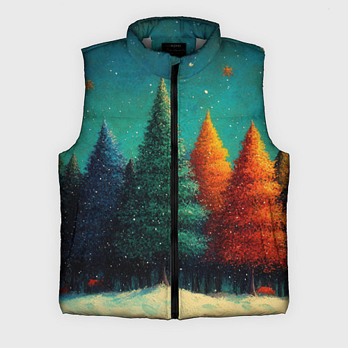 Мужской жилет Разноцветные елочки / 3D-Светло-серый – фото 1