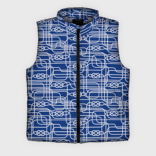 Мужской жилет Паттерн с узлами водопроводного лабиринта / 3D-Светло-серый – фото 1