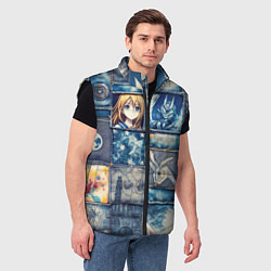 Мужской жилет Аниме микс и пэчворк, цвет: 3D-черный — фото 2
