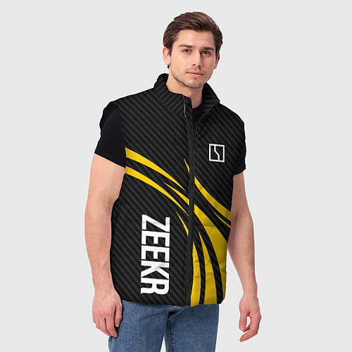 Мужской жилет Zeekr - yellow color / 3D-Черный – фото 3