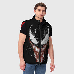 Мужской жилет Веном - морда, цвет: 3D-красный — фото 2