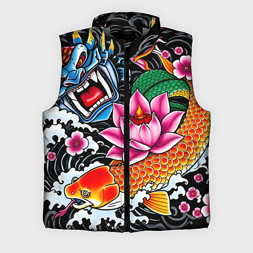 Мужской жилет Иредзуми татуировка / 3D-Светло-серый – фото 1