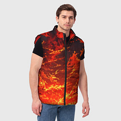 Мужской жилет Багровый огненный закат, цвет: 3D-красный — фото 2