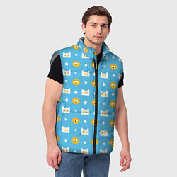 Мужской жилет Время приключений паттерн, цвет: 3D-светло-серый — фото 2