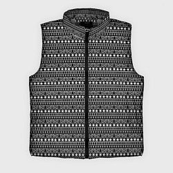 Мужской жилет Чёрно-белый простой узор, цвет: 3D-светло-серый