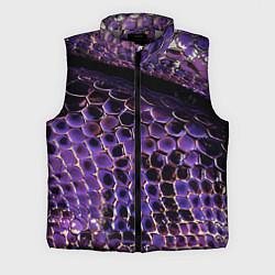 Мужской жилет Фиолетовая кожа змеи, цвет: 3D-светло-серый