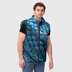 Мужской жилет Голубая кожа змеи, цвет: 3D-светло-серый — фото 2