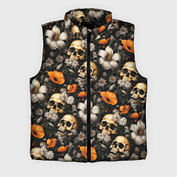 Мужской жилет Маки и черепа, цвет: 3D-черный
